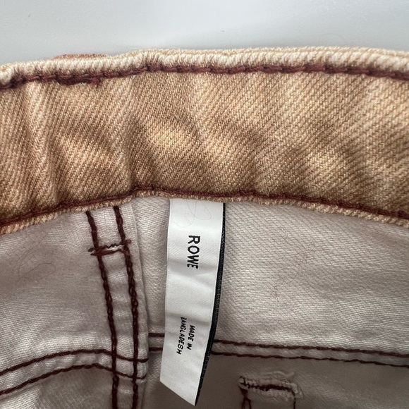 Weekday Rowe Blurred High Waisted Straight Leg Abstract Jeans - Picture 4 of 8